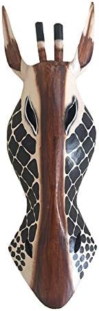 OMA African Mask Wall Decor Zebra Giraffe Safari Art