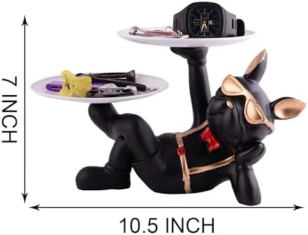 Cool Dog Sculpture with Plate for Home Decor 1