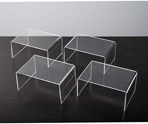 BYCY Clear Acrylic Riser Set of 10 for Jewels Cupcakes Tea Sets