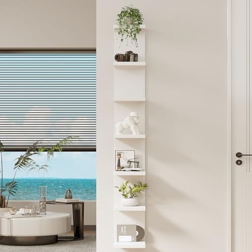 7 Tier Floating Wall Shelf with LED Light