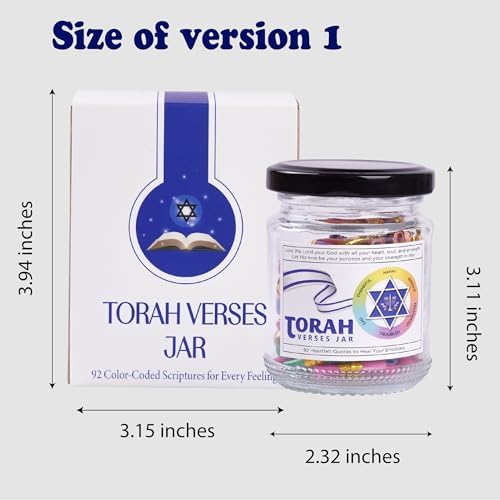 92 Color Coded Torah Verses Jar for Daily Inspiration 1