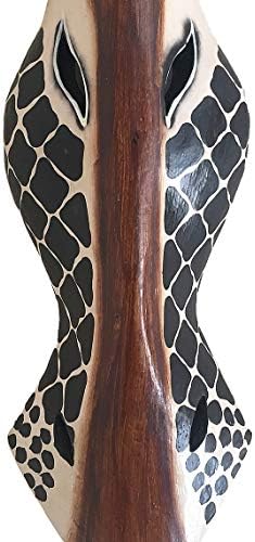 OMA African Mask Wall Decor Zebra Giraffe Safari Art