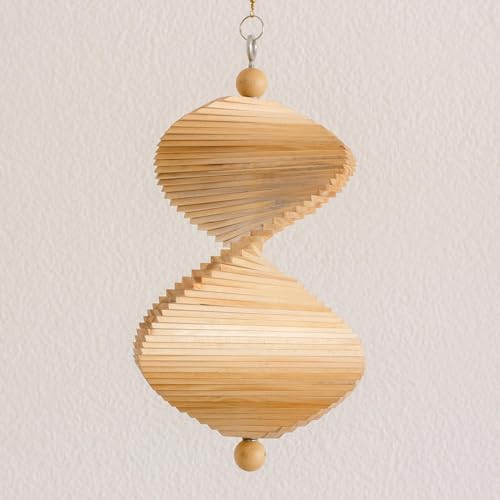 Novica Artisan Handcarved Wood Mobile Brown Guatemala Decor