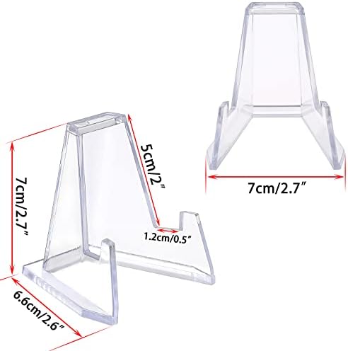 Hipiwe 10 Pack Acrylic Easel Stand for Collectibles Display