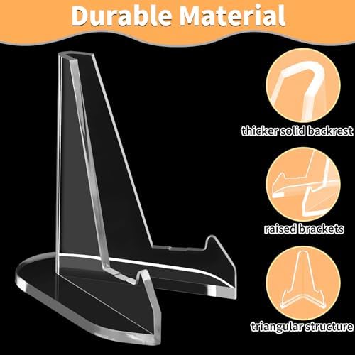 NIUBIER 30 Pack Clear Card Display Stand for Sports Cards and Collectibles