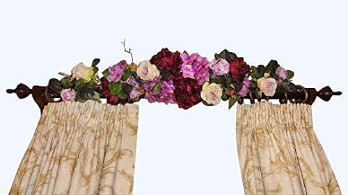 32 Inch Eggplant Rose Peony Swags - Floral Wall Decor