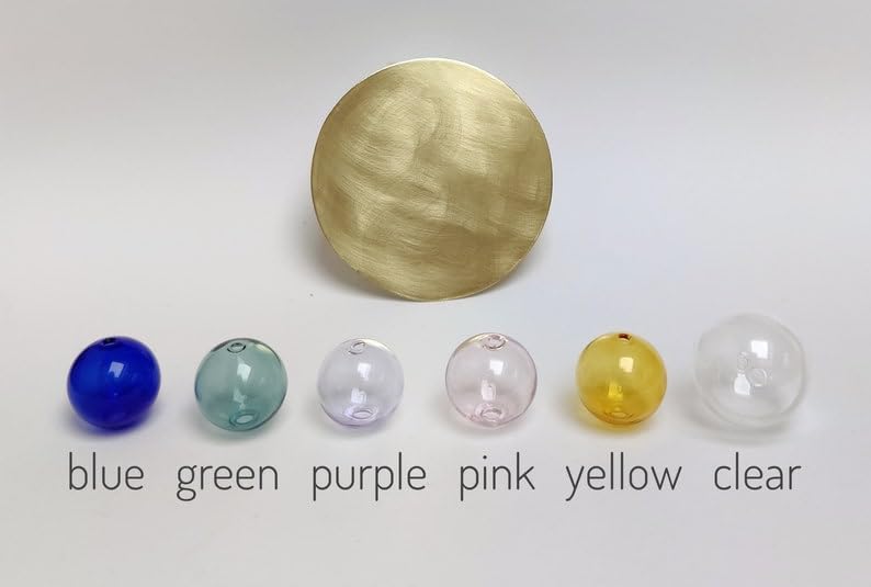 Vintage Brass Wall Mobiles Blue Mid-Century Modern Style