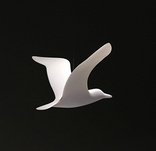 Seagull Mobile Sculpture - 14in Wing Span Wings Up Soaring Style Signed