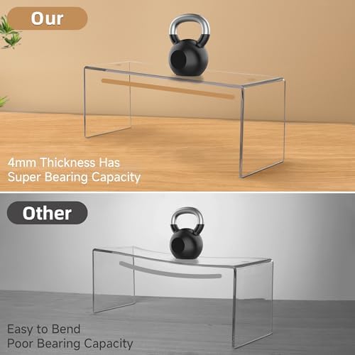 4 Pack Acrylic Risers Display Stand for Home Decor