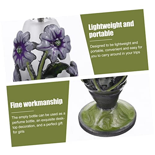 Vintage Painted Perfume Bottle for Essential Oils and Fragrance Storage