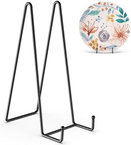 HONGYUTAI 3 Pack 12 Inch Plate Stands Display Holders Black