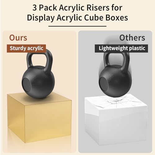 3 Pcs Acrylic Risers for Display Food Jewelry Collectibles