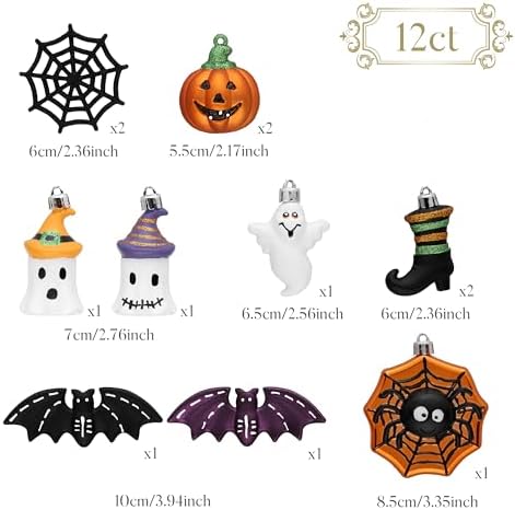 Valery Madelyn Halloween Ornaments Set for Mini Tree 12pcs
