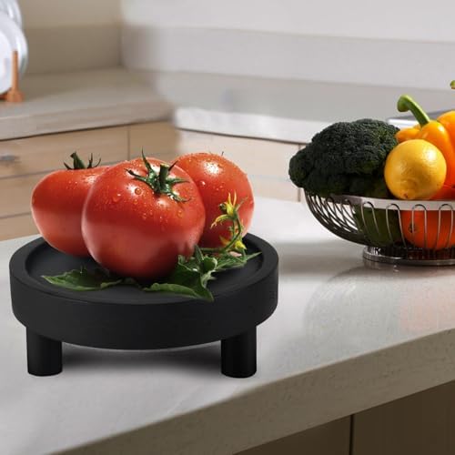 3PCS Wooden Display Risers for Home Dcor Modern Black