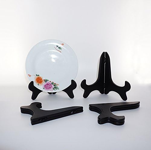 Artliving Black 6 Inch Wood-Like Plastic Easel Display Stand Set of 4