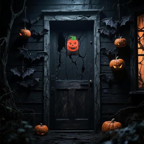 Sound Activated Bell with Flashing Lights Scary Screams - Halloween Doorbell Decor