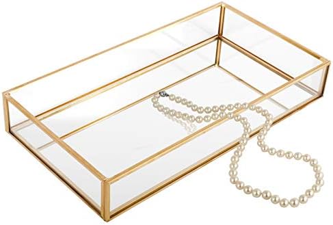 HighFree Gold Mirror Vanity Tray 102x55x16