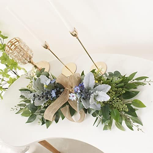 Artificial Eucalyptus Swag with Daisy Flowers 256in Decor