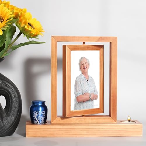 Picture Frame Mini Urn Ashes Memorial with Photo Display Keepsake Urn for Loss of Loved One