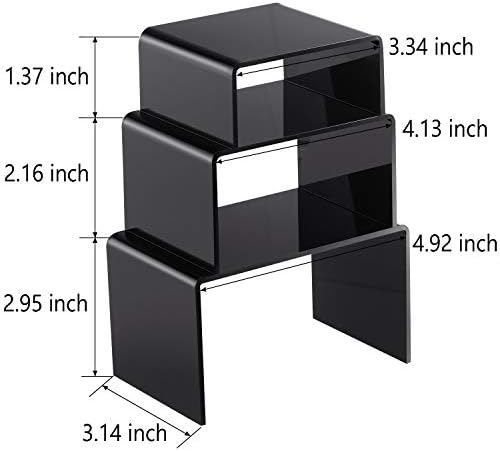 Chuangdi 2 Sets Acrylic Display Risers for Jewelry and Desserts