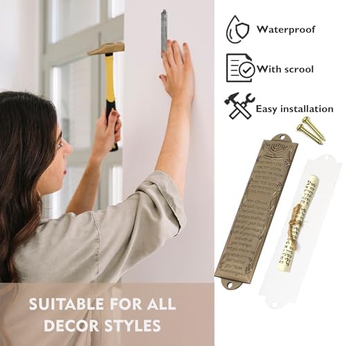 CAMATET Mezuzah Scroll Holder 3Pcs Door Hanging Decor
