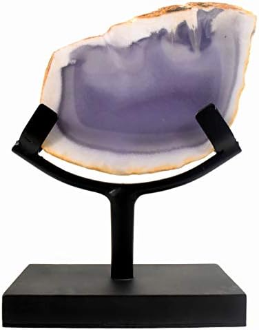 62 Inch Display Stand for Slab Slice Fossil Flat Minerals Black One Arm Two Prong Holder