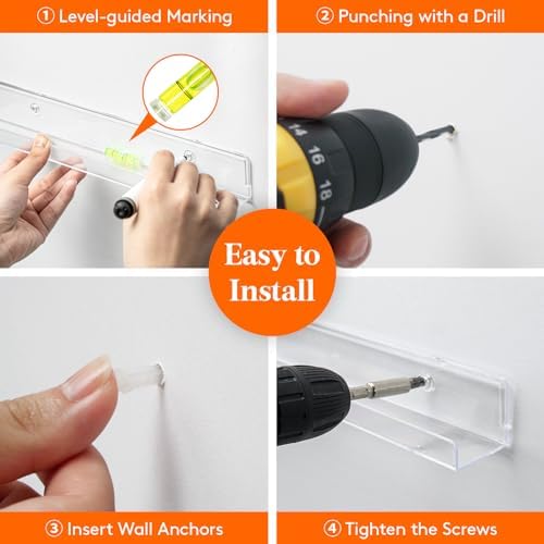 Lifewit Floating Shelves for Vinyl Records 6 Pack