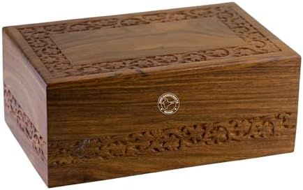 Handmade Rosewood Cremation Urn Box for Human Ashes X-tra Large 11x725x45 Inches