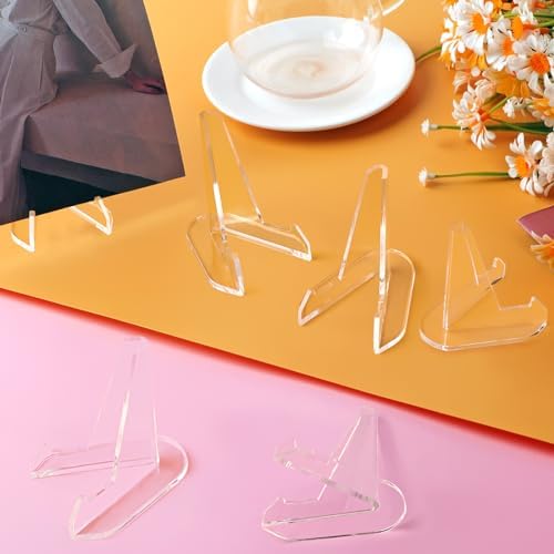 NIUBIER 30 Pack Clear Card Display Stand for Sports Cards and Collectibles