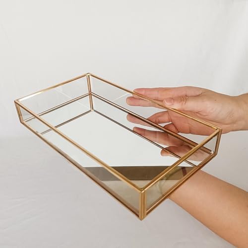 HighFree Gold Mirror Vanity Tray 102x55x16