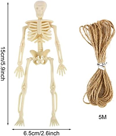 FINGOOO Mini Skeleton Halloween Decor 6 Piece