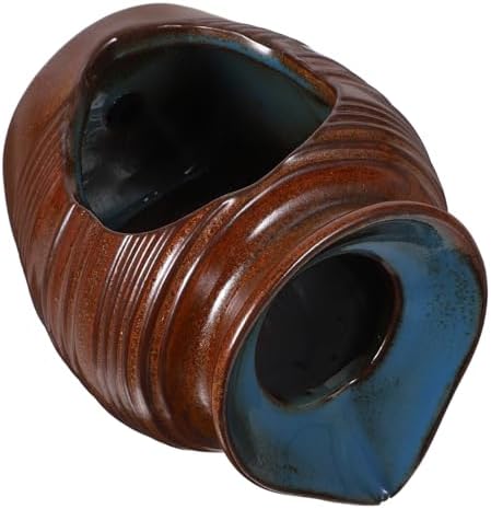 Mobestech Decorative Ceramic Waterfall Jar for Garden and Indoor Fountain