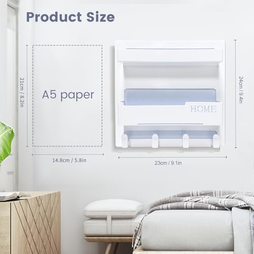 Floating Shelf Organizer for Bedroom Storage and Room Decor