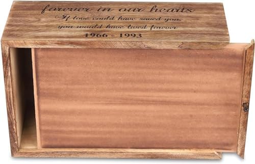 Personalized Wooden Pet Urn - Custom Dog Cremation Urn for Cats and Small Animals