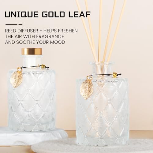 Vintage Glass Diffusers Set of 6 with 40PCS Sticks