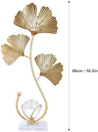 Nordic Iron Leaf Crystal Ball Desk Decor