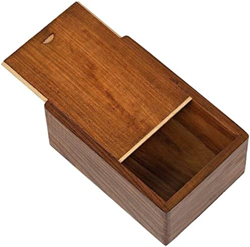 Hand Carved Wooden Urn Box - Cremation Urn for Human Ashes 7x5 Inch