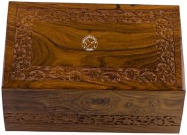 Handmade Rosewood Cremation Urn Box for Human Ashes X-tra Large 11x725x45 Inches