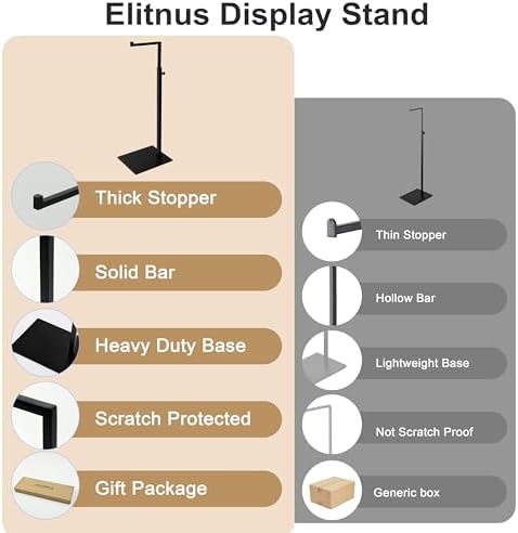 Adjustable Height Metal Jewelry Display Stand 2 Pack