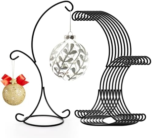 Kingrol 8 Pack Hanging Ornament Stands with Hooks