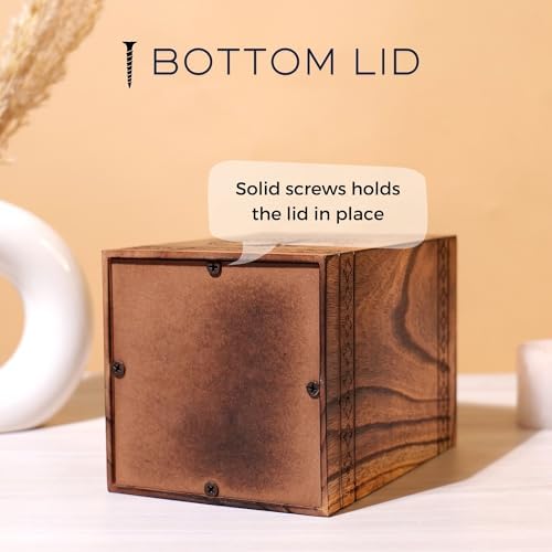 Hashcart Wooden Cremation Urn for Human Ashes 250 Lbs