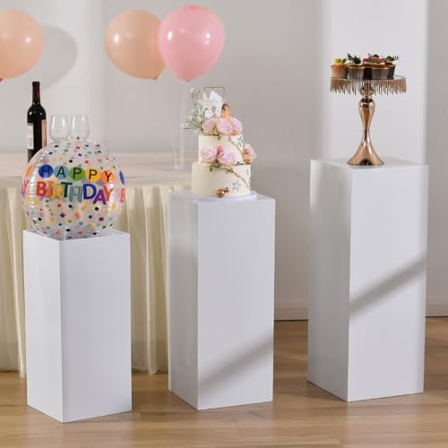 Vincidern 3pcs Metal Pedestal Stand for Party and Home Decor