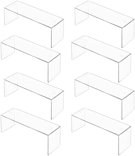 8 Pack Large Acrylic Risers Display Stands for Show Decor Perfume Cupcake and More