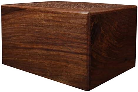 Hand-Carved Rosewood Urn Box - Extra Large 1