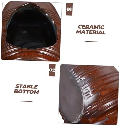 Mobestech Decorative Ceramic Waterfall Jar for Garden and Indoor Fountain