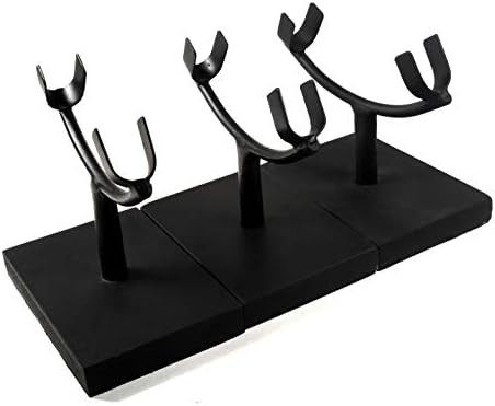 62 Inch Display Stand for Slab Slice Fossil Flat Minerals Black One Arm Two Prong Holder