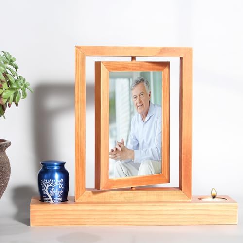 Picture Frame Mini Urn Ashes Memorial with Photo Display Keepsake Urn for Loss of Loved One