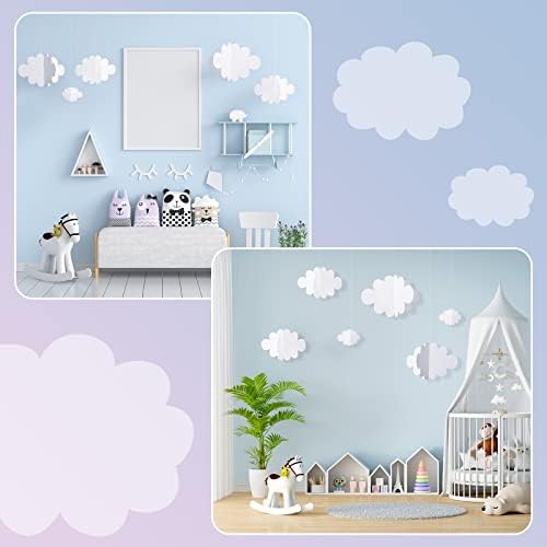 8 Pcs 3D Cloud Ceiling Hanging Decorations for Birthday Wedding Baby Shower Classroom