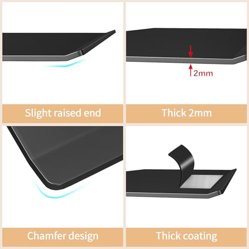 MKO 8 Inch Floating Shelves Set 2 Pack Black