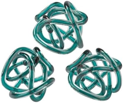 Elk Home Decorative Glass Infinity Knot Sculpture Set of 3